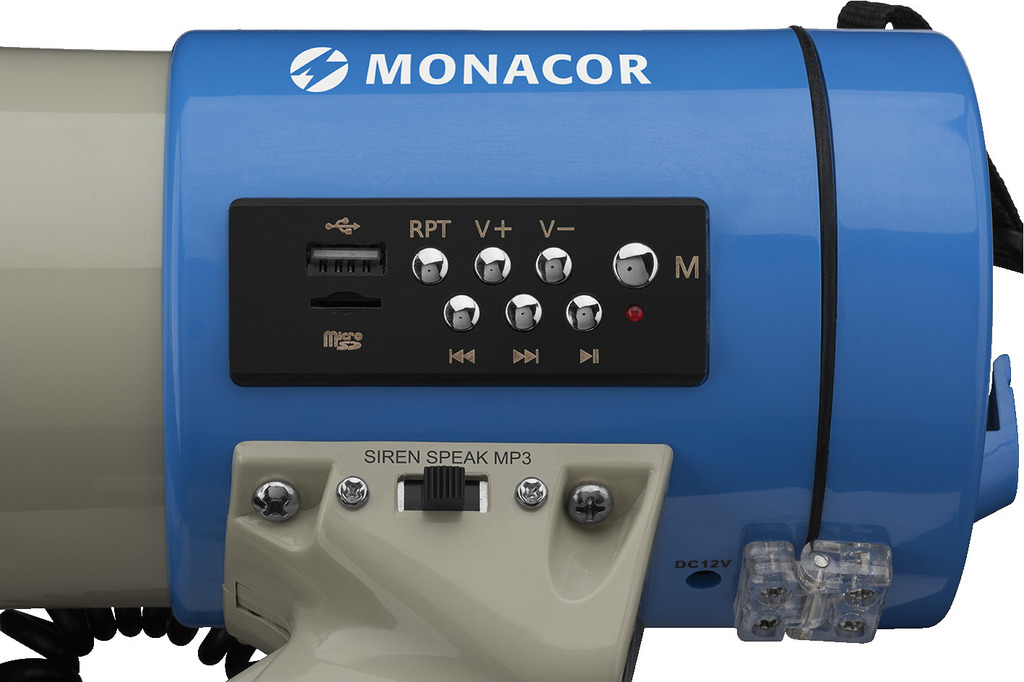 MONACOR TM-17M Megafon mit MP3-Funktion, 110 dB