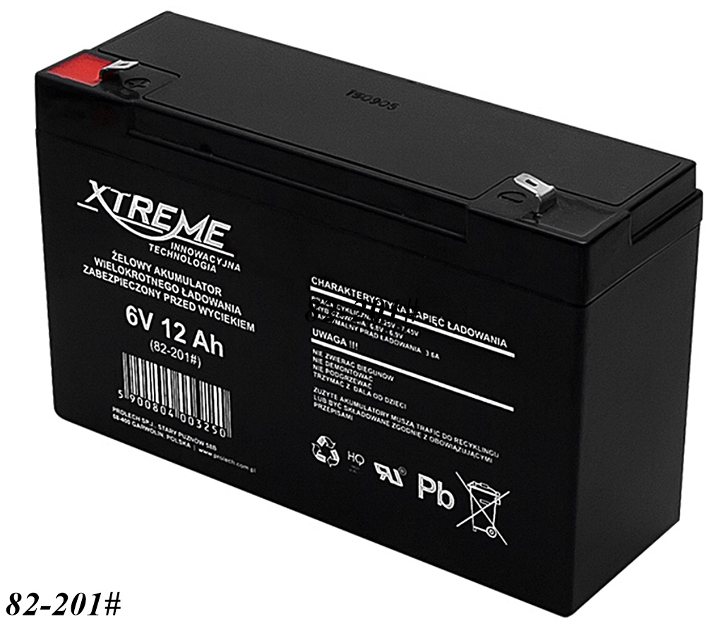 AGM-Batterie 6V 12Ah  von XTREME – Markenware 