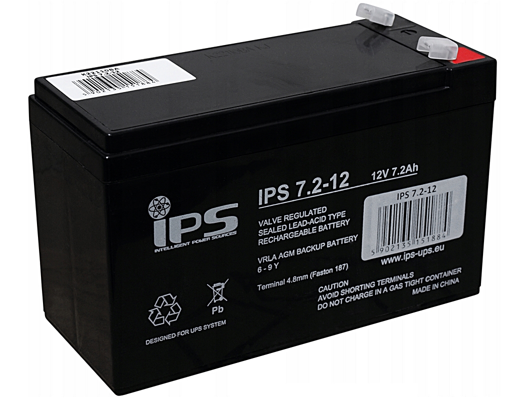 USV-Batterie IPS 12V 7,2Ah hochwertige Markenware Erstausrüsterqualität in Industriestandard