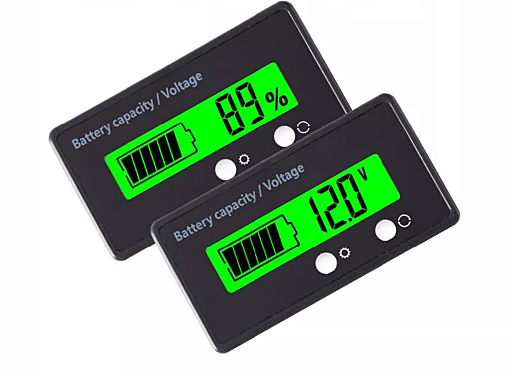 Batterieanzeige LCD-Display für Bleisäure AGM Gel LIon LifePO4 Spannung und Kapazität in verschiedenen Farben
