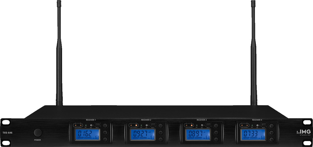 IMG STAGELINE TXS-646 4-Kanal-Multi-Frequenz-Empfängereinheit, 672,000-696,975 MHz