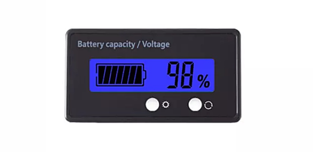 Batterieanzeige LCD-Display für Bleisäure AGM Gel LIon LifePO4 Spannung und Kapazität in verschiedenen Farben