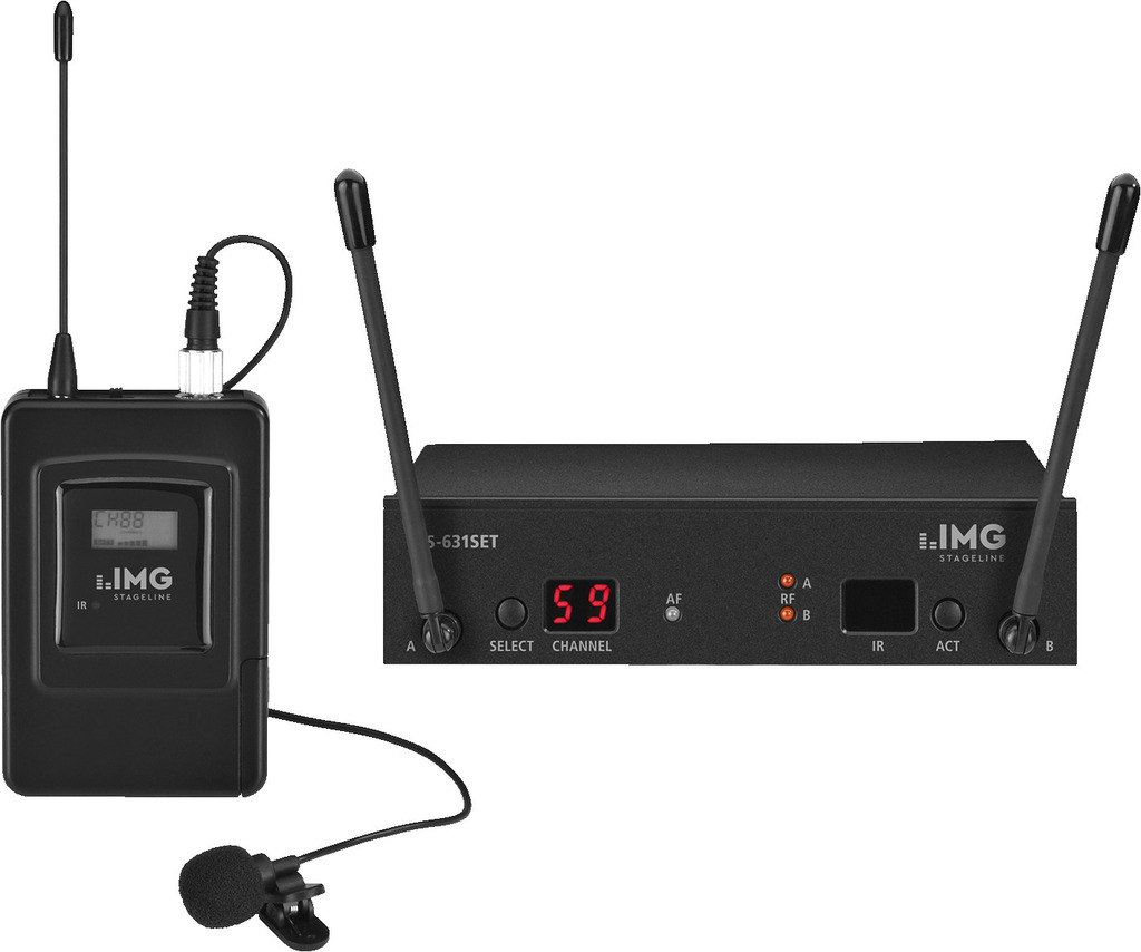 IMG STAGELINE TXS-631SET Multi-Frequenz-Mikrofonsystem, 863-865 MHz