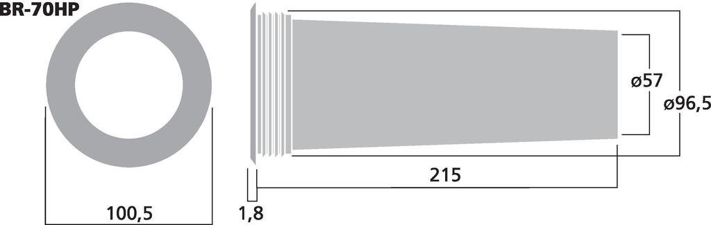 MONACOR BR-70HP Bassreflexrohr SV=26,4 cm2