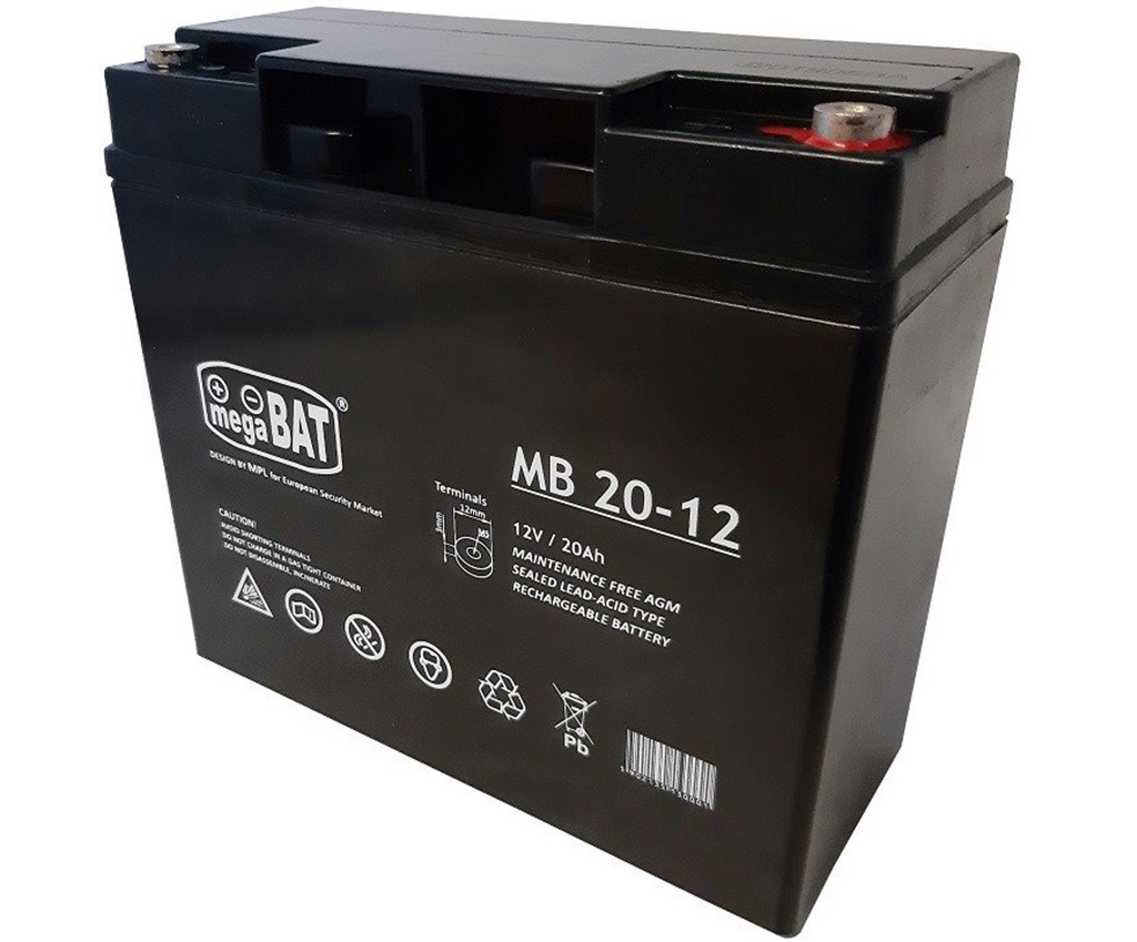 MegaBAT MB-20-12  AGM USV Batterie 12V 20Ah für USV oder Notstromversorgung